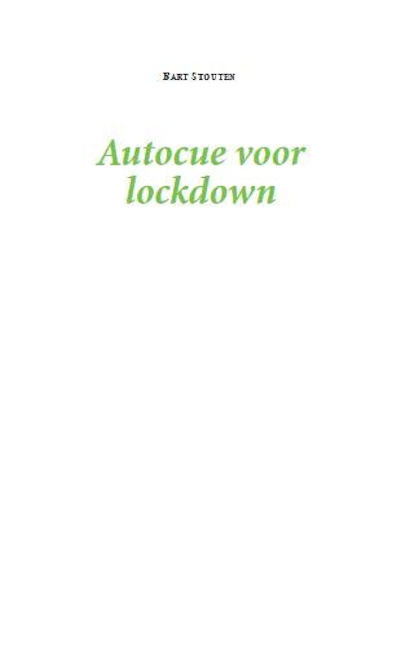 Autocue voor lockdown